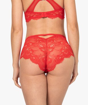 Shorty femme tout dentelle avec découpe dos vue2 - GEMO(HOMWR FEM) - GEMO