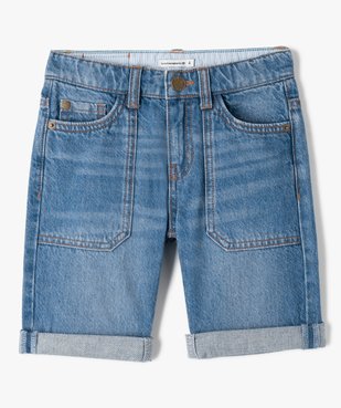 Bermuda garçon en jean avec poches plaquées - LuluCastagnette vue1 - LULUCASTAGNETTE - GEMO