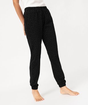 Pantalon de pyjama imprimé avec bas élastiqué femme vue1 - GEMO 4G FEMME - GEMO