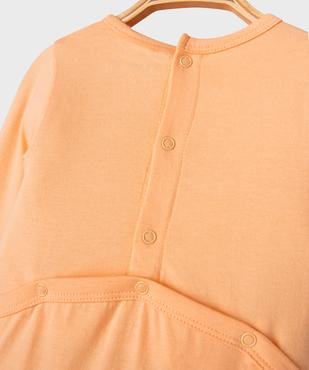 Pyjama en coton avec motif poitrine bébé fille vue3 - GEMO(BB COUCHE) - GEMO