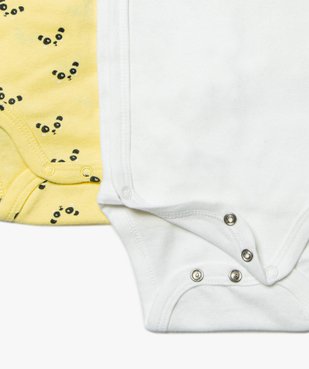 Body bébé garçon avec motifs pandas (lot de 3) vue2 - GEMO(BB COUCHE) - GEMO