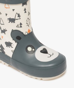Bottes de pluie garçon motif ours en relief et anses vue6 - GEMO(BEBE DEBT) - GEMO
