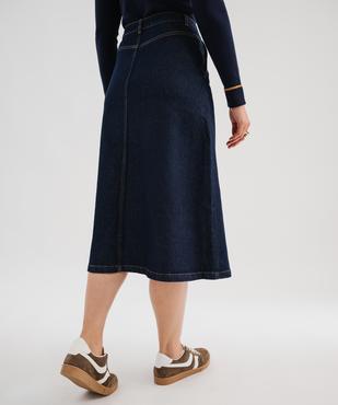 Jupe en jean longueur midi femme - LuluCastagnette vue2 - LULU CASTAGNETTE G4G D - GEMO