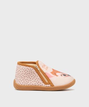 Chaussons en velours zippées moelleux imprimé Bambi fille - Disney vue1 - BAMBI - GEMO