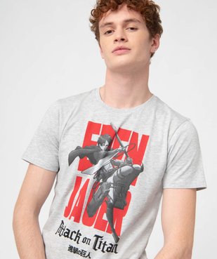 Tee-shirt homme à manches courtes imprimé - L'Attaque des Titans vue2 - ATTAQUE TITANS - GEMO