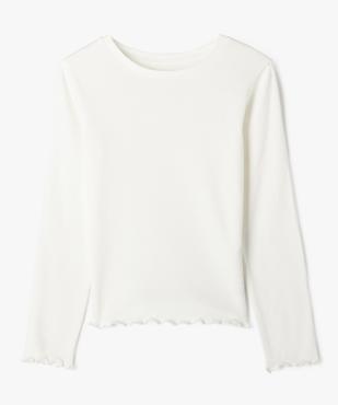 Tee-shirt manches longues en maille côtelée fille vue1 - GEMO 4G FILLE - GEMO