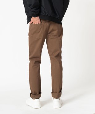 Pantalon 5 poches coupe slim en toile extensible homme vue5 - GEMO 4G HOMME - GEMO