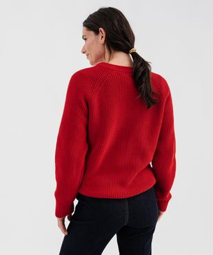 Pull en côtes perlées esprit marinière femme - LuluCastagnette vue3 - LULU CASTAGNETTE GEMO FOR GOOD - GEMO