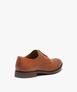 Derbies homme classiques dessus cuir uni vue5 - GEMO(URBAIN) - GEMO