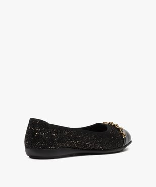 Ballerines femme à bout verni et chaînette métallisée vue4 - GEMO(URBAIN) - GEMO