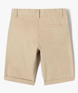 Bermuda en sergé de coton uni garçon vue3 - GEMO 4G GARCON - GEMO