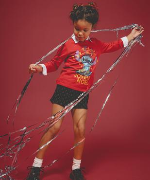 Tee-shirt manches longues spécial Noël motif Stitch fille - Disney vue4 - LILO & STITCH - GEMO