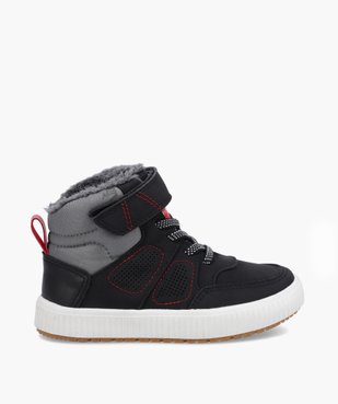 Boots fourrées garçon bicolores style baskets mid-cut vue1 - GEMO 4G GARCON - GEMO