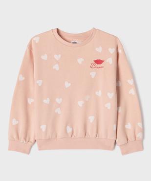 Sweat imprimé  intérieur molletonné fille vue1 - GEMO 4G FILLE - GEMO