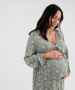 Robe de grossesse manches longues à motifs fleuris vue3 - GEMO (MATER) - GEMO