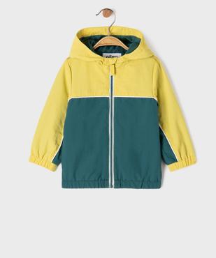 Blouson imperméable à capuche bicolore bébé garçon vue1 - GEMO(BEBE DEBT) - GEMO
