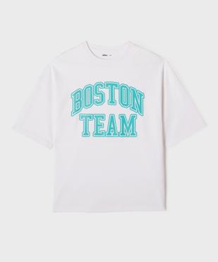 Tee-shirt manches courtes imprimé sportswear garçon vue1 - GEMO (JUNIOR) - GEMO