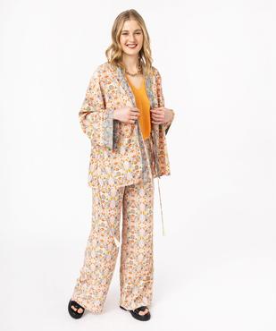 Pantalon fluide à motifs fleuris femme vue5 - GEMO(FEMME PAP) - GEMO