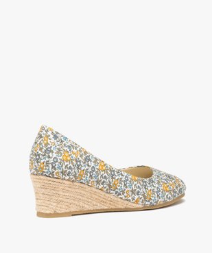 Escarpins femme en toile imprimée et semelle corde vue4 - GEMO(URBAIN) - GEMO