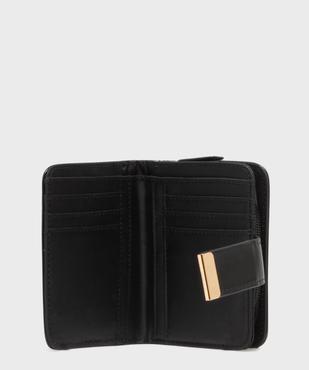 Portefeuille compact fermeture par zip et bouton pression femme vue3 - GEMO (ACCESS) - GEMO