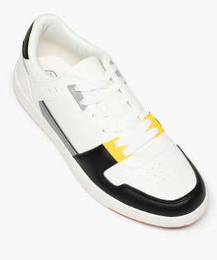 Baskets homme à détails colorés fermeture lacets vue6 - GEMO (SPORTSWR) - GEMO