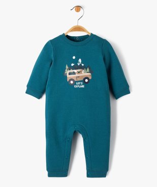 Combinaison longue bébé en molleton à motif aventurier vue1 - GEMO(BB COUCHE) - GEMO