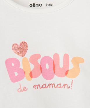 Tee-shirt manches longues imprimé bébé fille vue2 - GEMO(BEBE DEBT) - GEMO