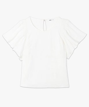 Tee-shirt femme avec manches volantées vue4 - GEMO(FEMME PAP) - GEMO