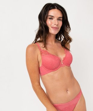 Soutien-gorge corbeille à armatures en dentelle et tulle vue2 - GEMO(HOMWR FEM) - GEMO