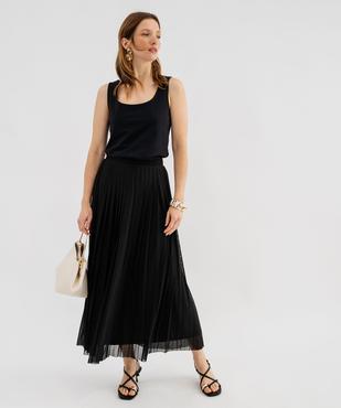 Jupe plissée en maille résille fluide femme vue1 - GEMO(FEMME PAP) - GEMO