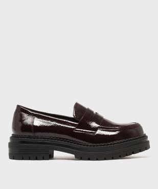 Mocassins chunky à semelle crantée et tige vernie femme - Follow Me vue1 - FOLLOW ME - GEMO