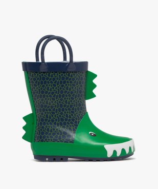 Bottes de pluie bébé garçon en caoutchouc avec motifs et à anses vue8 - BUGGY - GEMO
