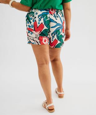 Short fluide à motifs fleuris femme grande taille vue4 - GEMO (G TAILLE) - GEMO