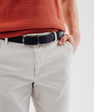 Pantalon chino en coton stretch coupe Regular homme vue2 - GEMO 4G HOMME - GEMO