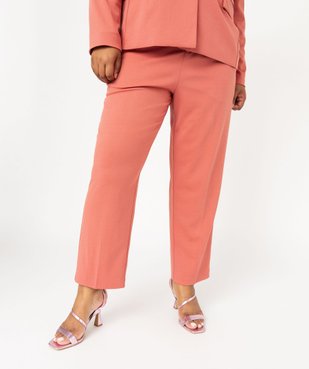 Pantalon fluide coupe carotte femme grande taille vue2 - GEMO (G TAILLE) - GEMO