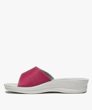 Mules femme confort ouvertes à bride scratch bicolore vue3 - GEMO (CONFORT) - GEMO