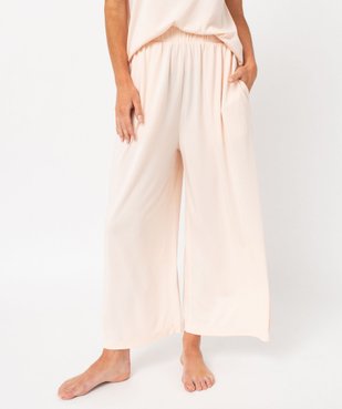 Pantalon de pyjama femme coupe large vue1 - GEMO 4G FEMME - GEMO