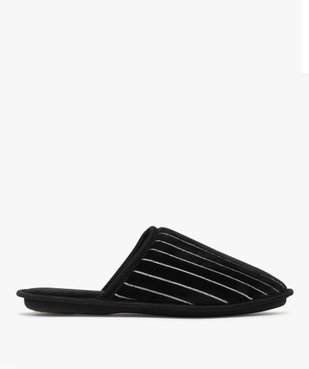 Chaussons homme mules d'intérieur en velours rayé vue1 - GEMO(HOMWR HOM) - GEMO