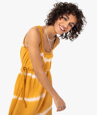 Robe longue femme en gaze de coton vue2 - GEMO(FEMME PAP) - GEMO