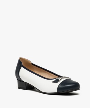 Ballerine femme à talon bicolore vue2 - GEMO(URBAIN) - GEMO