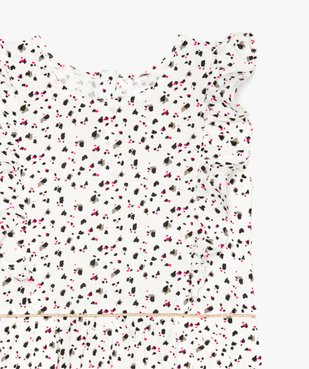 Robe fille imprimée à manches volantées vue2 - GEMO (ENFANT) - GEMO