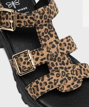 Sandales en toile à motif léopard fille - Lovely Wings vue6 - LOVELY WINGS - GEMO