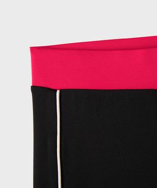 Legging de sport court avec ceinture contrastante fille vue2 - GEMO 4G FILLE - GEMO
