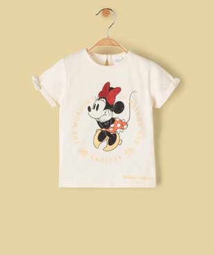 Tee-shirt bébé fille avec motifs Minnie - Disney vue1 - DISNEY DTR - GEMO