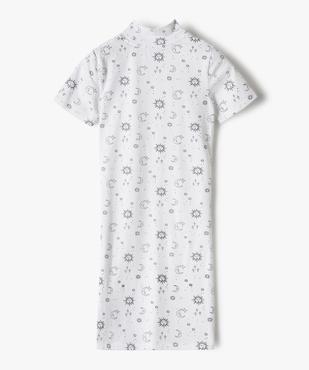 Robe fille à manches courtes avec motifs pailletés vue3 - GEMO (JUNIOR) - GEMO