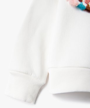 Sweat fille en molletonn épais à pompons et paillettes vue3 - GEMO (ENFANT) - GEMO