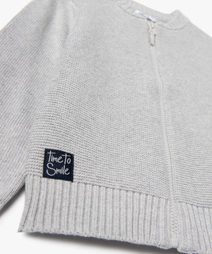 Gilet garçon en maille fantaisie à col rond vue3 - GEMO (ENFANT) - GEMO