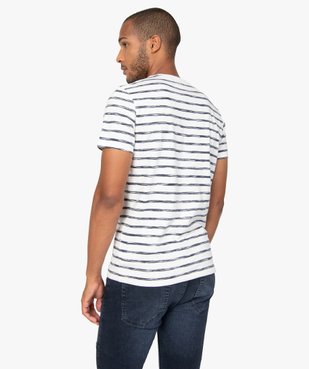 Tee-shirt homme à rayures graphiques vue3 - GEMO (HOMME) - GEMO