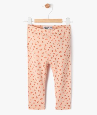 Legging long en coton stretch bébé fille vue1 - GEMO 4G BEBE - GEMO