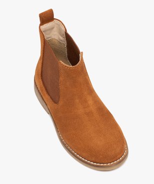 Boots fille unies style Chelsea en suédine vue5 - GEMO (ENFANT) - GEMO